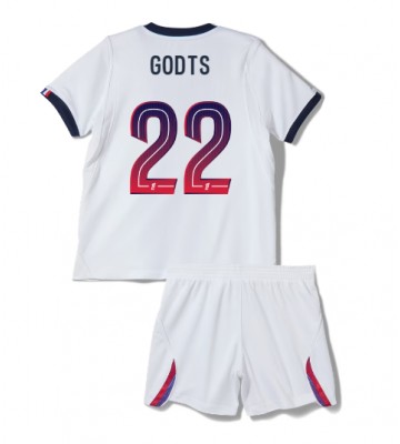 Paris Saint-Germain Mika Godts #22 Udebanetrøje Børn 2026-27 Kortærmet (+ Korte bukser)